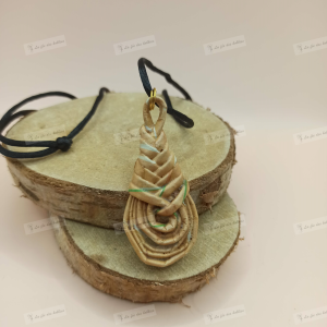 Pendentif_papier_recyclé_arabesque_sable
