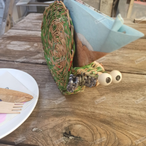 porte serviettes papiers recycle original repas escargot noeud papillon