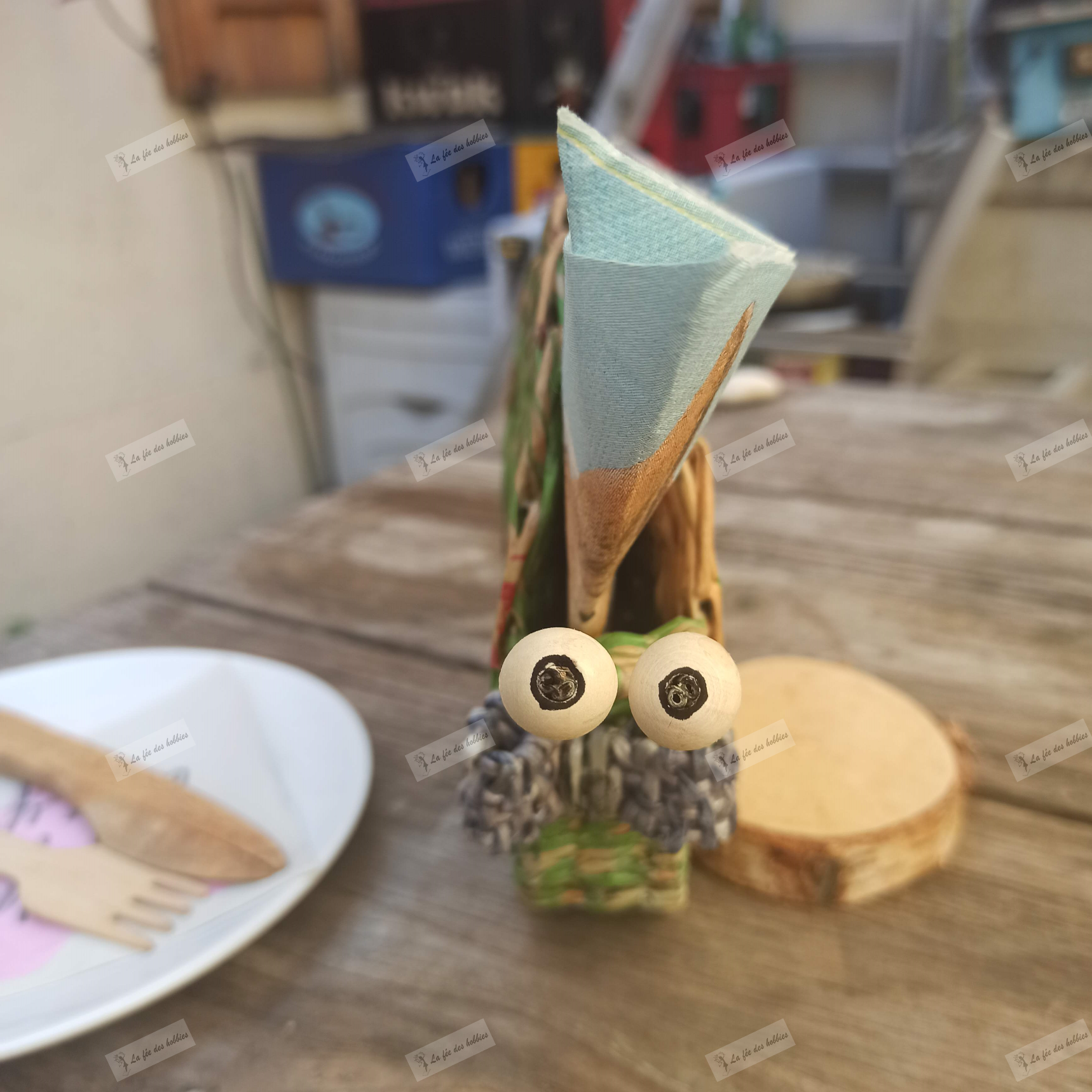 porte serviettes papiers recycle original repas escargot noeud papillon