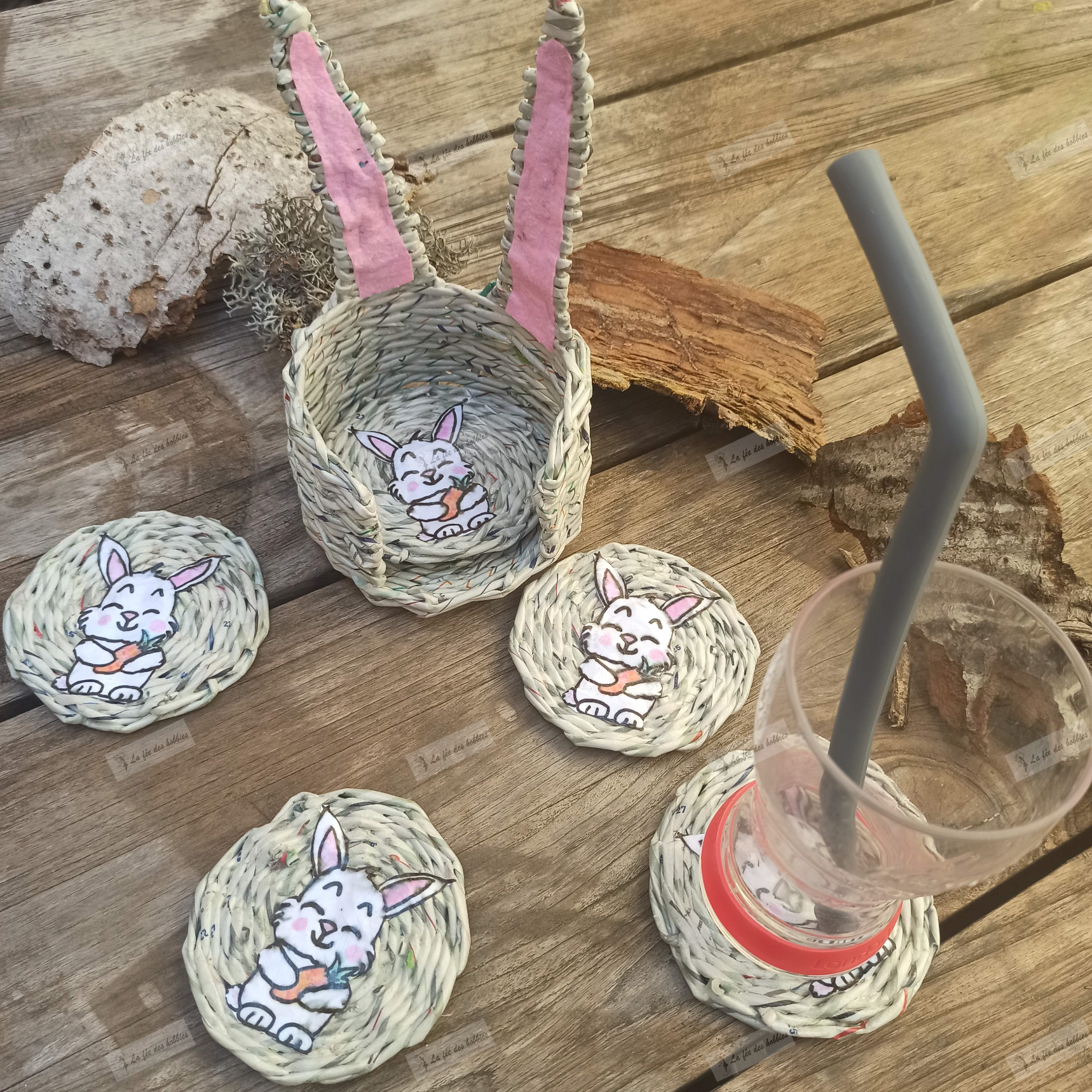 original lapins sous_verres apéritif papier recyclé