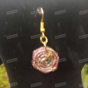boucle papier recyclé rond abeille rose_or